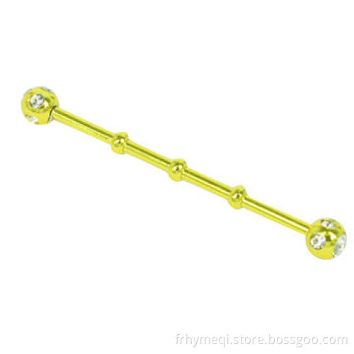 Industrial Barbell Body Piercing Jewelry for Ear, Nickel and Lead-free, OEM Orders Accepted